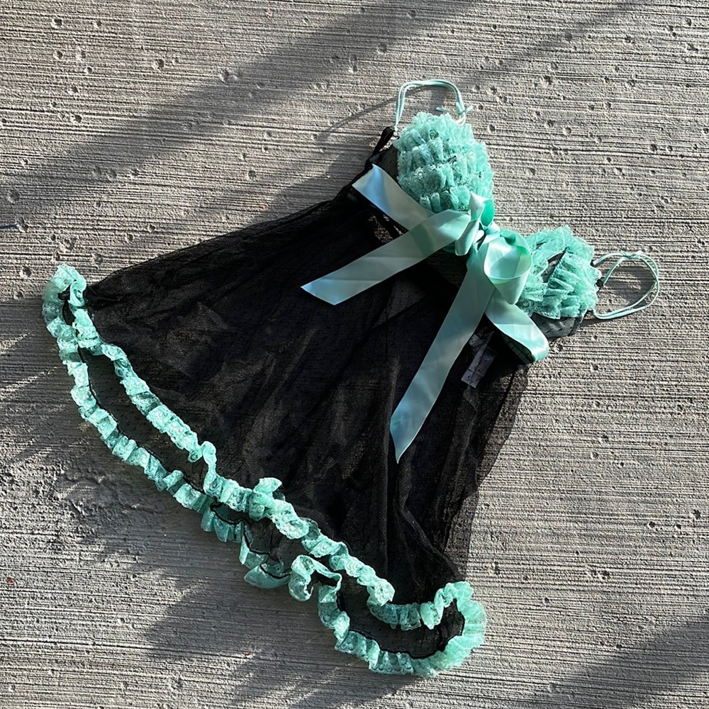 Y2K adorable babydoll lingerie with push up cups